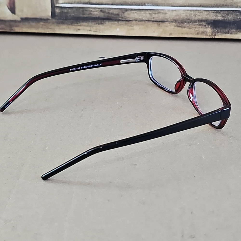 Jubilee J5785 Eyeglasses Frames Burgundy/Black Rectangular Full Rim 51-16-140